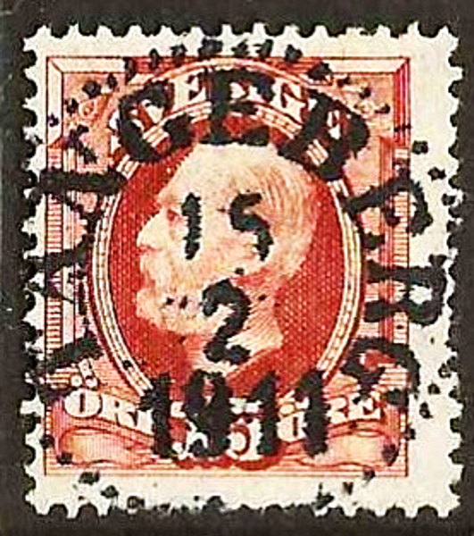 55 TÅNGEBERG 15.2.1911 LYX Postal 100