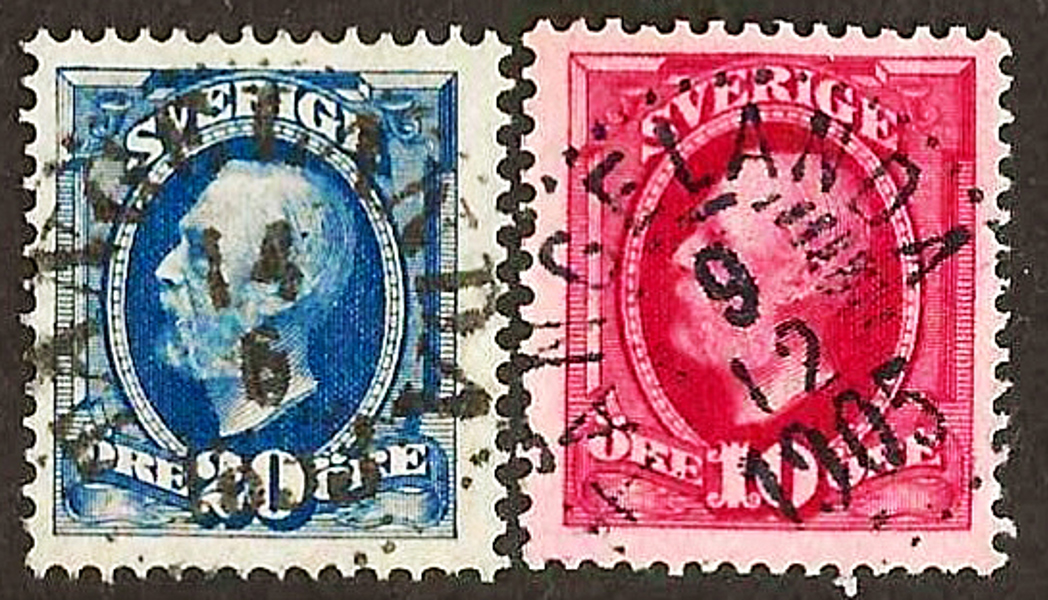 56 TÅNGELANDA 14.6.1893 Prakt Postal 125 & TÅNGELANDA 9.12.1905