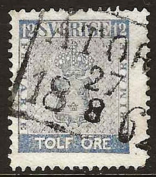 9 ÅTORP 27.8.1862 4-kantstämpel Postal 350
