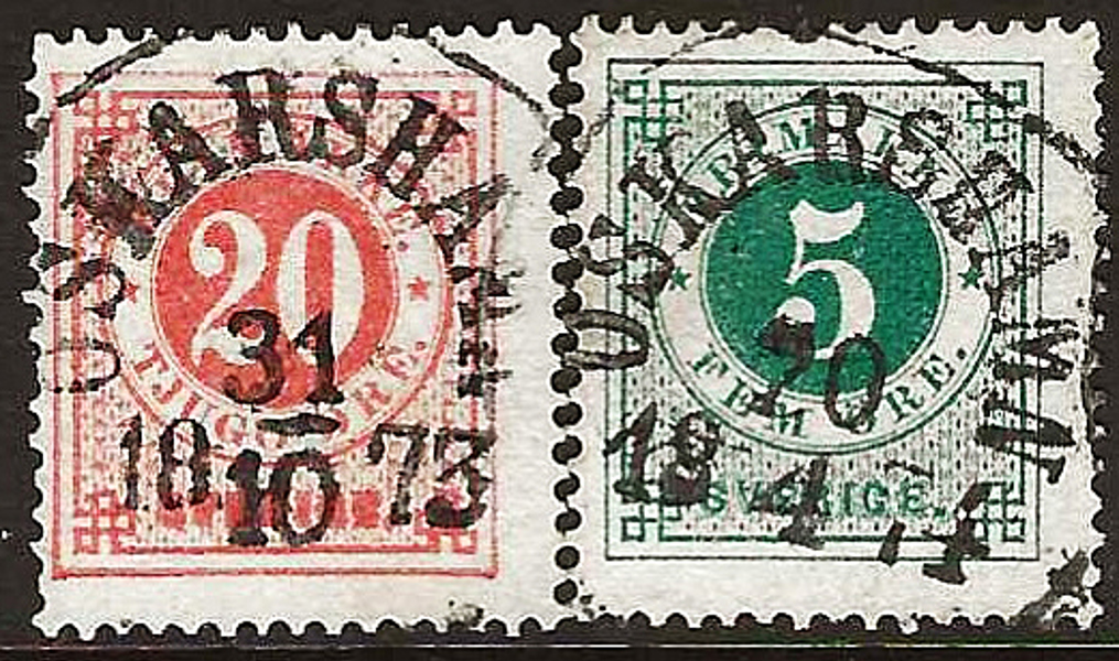 22 & 19 OSKARSHAMN 31.10.1873 & 20.4.1874