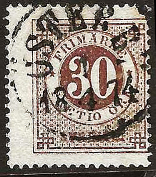 25 ÖSTERBY 1.4.1874 Postal 250