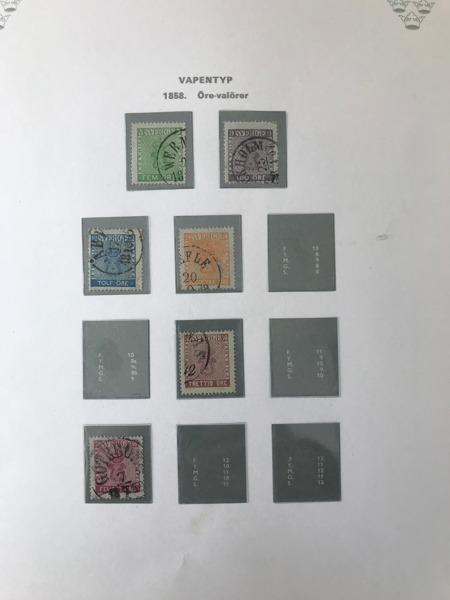 SVERIGE. 1858 - 1995 Samling stämplad/postfrisk i fyra album