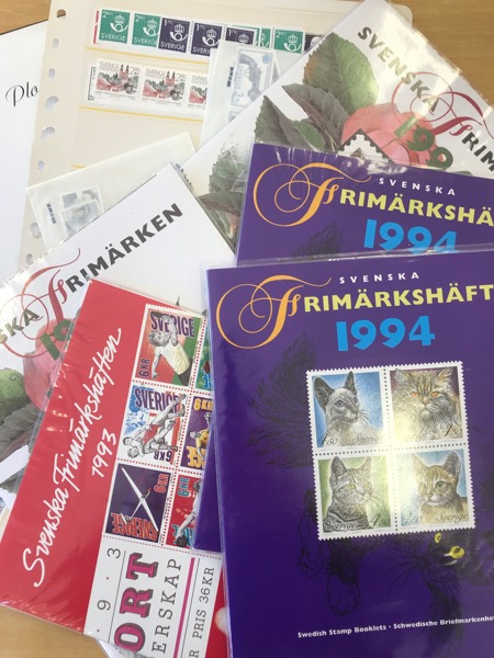 NOMINAL. Årssatser Frimärken 1994 x2, och Frimärkshäften 1993 och 1994 x2.