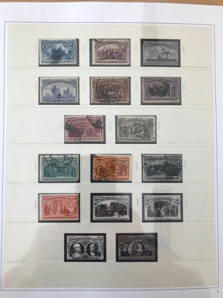 USA. Stämplad/Ostämplad samling 1893 - 1969 i SAFE Dual-album