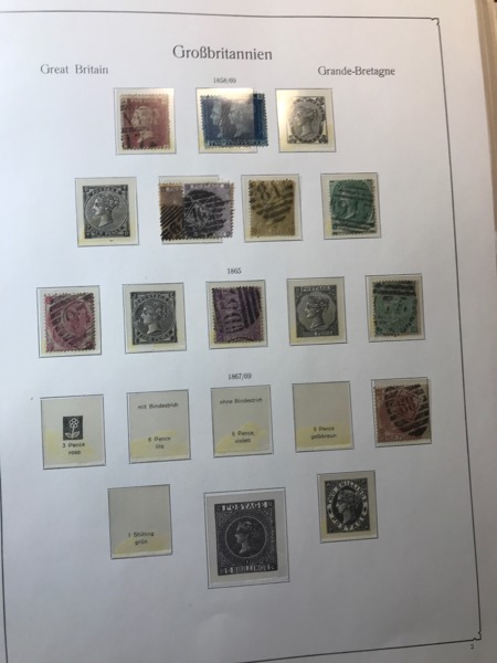 ENGLAND. Samling stämplat/ostämplat/postfriskt 1840 - 2002 i tre album