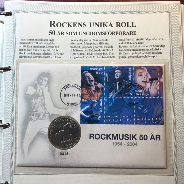 MYNTBREV. Samling i Album med kassett, 13 st olika 2002-2004 Mynt (inkl. 9 st silver) + FDC