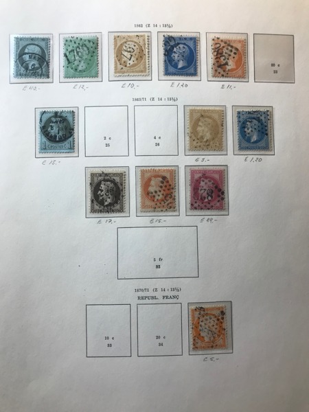 EUROPA. Stämplad samling i album med fickor, klassiskt till 1948. Trevliga mindre samlingar Frankrike och England.