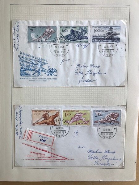 TJECKOSLOVAKIEN. Samling illustrerade FDC 1965 - 1963 (83)