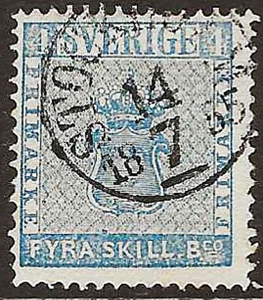 F2a1 4 sk.bco blå STOCKHOLM 14.7.1855