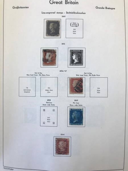 ENGLAND. Samling 1840 - 1995 i äldre Leuchtturm stämplat/ostämplat