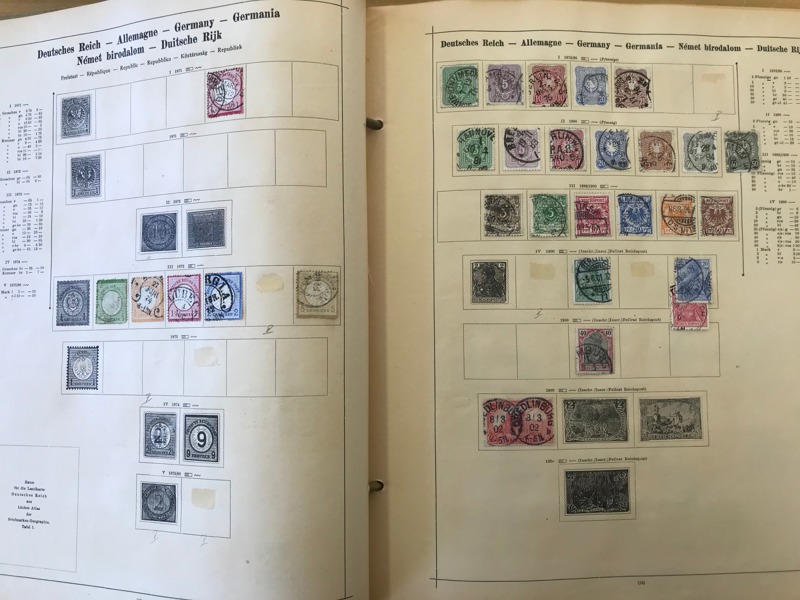 HELA VÄRLDEN. Samling i två äldre Schaubek-album, stämplat/ostämplat