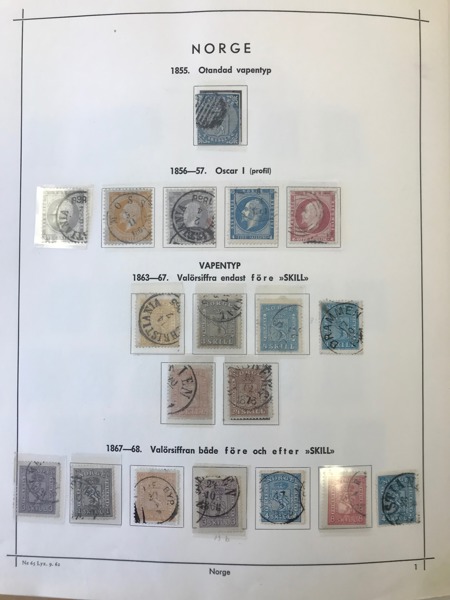 NORGE. Facit-album 1855- 2005  innehållsrik samling,  övervägande delen stämplad och nästintill komplett.