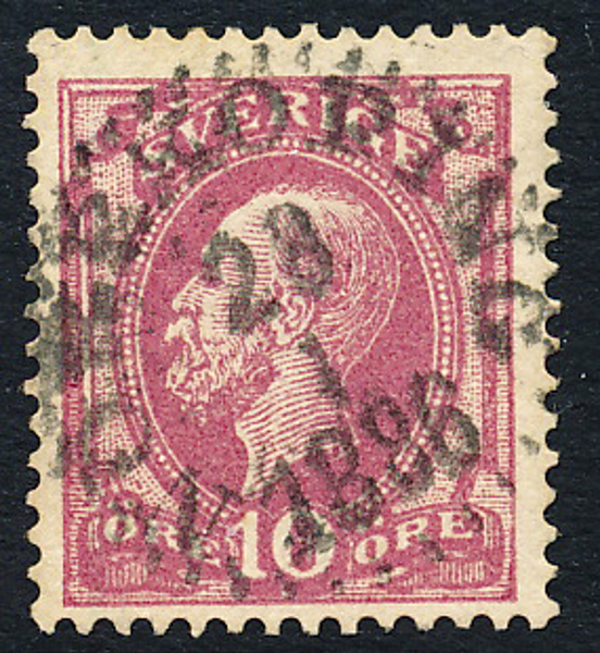 F39v4  Oscar II boktryck med hela mustaschen synlig, praktstämplat NORRKÖPING 28.1.1886