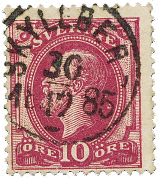 39 SKYLLBERG 30.12.1885 (T) N16 Postal 1000 - Dagen före stängning av postkontoret