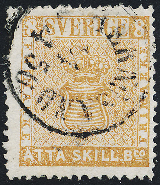 F4a 8 sk bco rödorange HERNÖSAND 14.4.1856, HOW 3.3.3