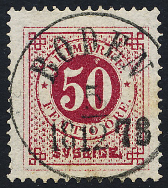 F36a 50 öre karmin t.13  BODEN 5.12.1879