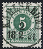 F30 5 öre grön t.13. KARLSKRONA 2.2.1881 Lyxexemplar