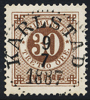 F47 30 öre brun ph KARLSTAD 9.7.1887 Lyxexemplar