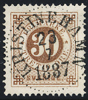 F47 30 öre brun ph KRISTINEHAMN 23.7.1887 Praktexemplar