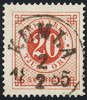 F33 20 öre röd t.13 KUMLA 2.2.1885