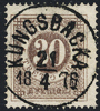 F25 30 öre brun t.14 KUNGSBAKCA 21.4.1876 Praktexemplar