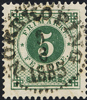 F33 5 öre grön t.13. NORRKÖPING 5.6.1885 Praktexemplar