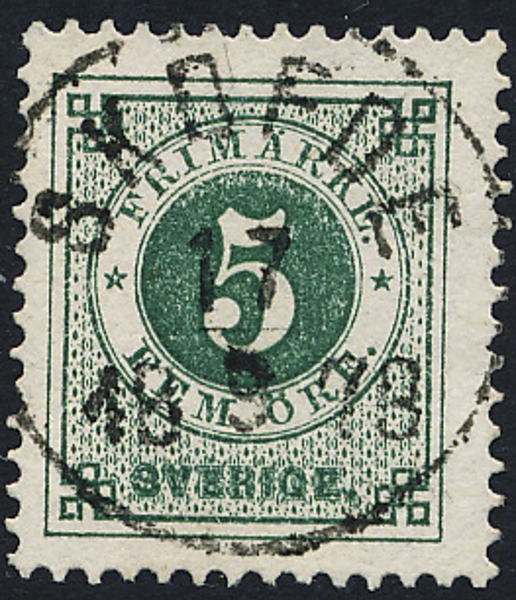 F30 5 öre t.13 SKÖFDE 17.9.1878 Praktexemplar
