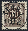 F25 30 öre brun t.14 TROSA 13.11.1874 Praktexemplar