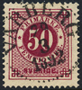 F48 50 öre karmin ph VARBERG 29.3.1892
