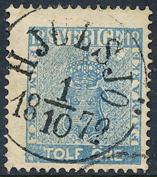 9 HJULSJÖ 1.10.1872 (T) N10 Postal 800