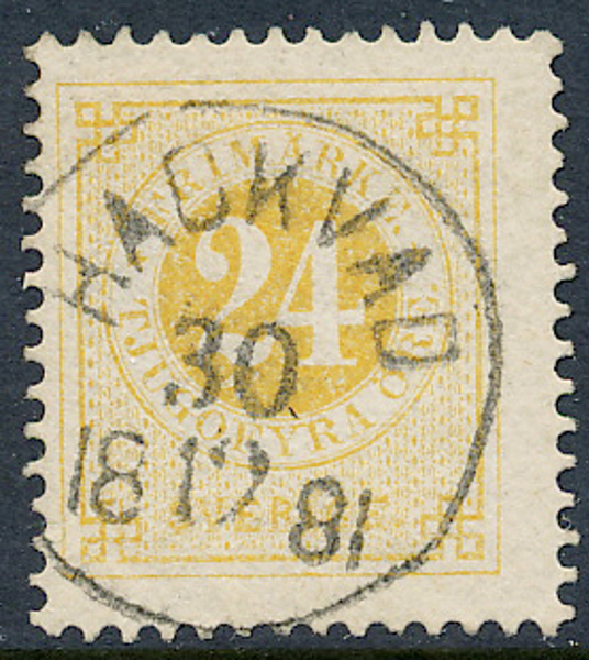 34 HACKVAD 30.12.1881 (T) N16 Postal 100