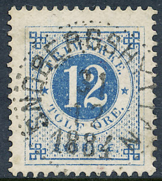 32 SNÖBERGSHYTTAN 31.12.1884 (T) N22 Postal 1200 Praktstämpel