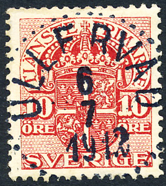TJ32 ULLERVAD 6.7.1912 (R) N33 Lyxstämpel