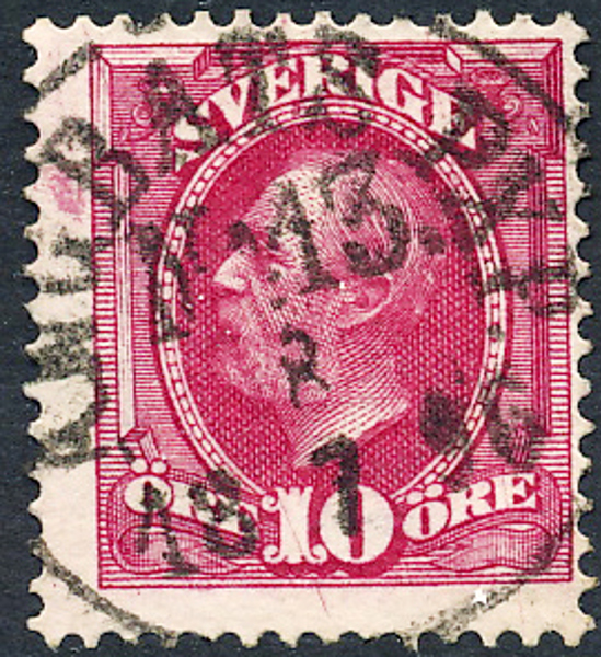 54 ÅNGBÅTS PXP No 13  8.7.1896  Postal 100