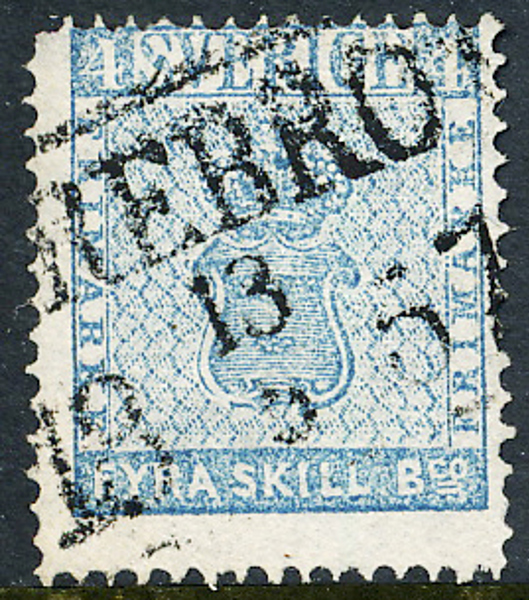 2 ÖREBRO 13.5.1857 (T) N7 Postal 1000
