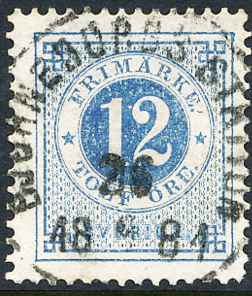 32 BJÖRNEBORGS STATION 26.x.1881 (S) N16 Lyxstämpel