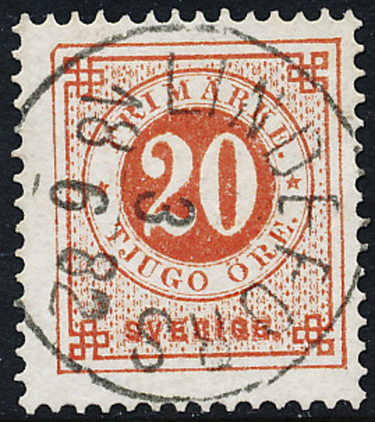 33 LINDEFORS 3.6.1882 (F) N16 Postal 400 - sidvänd stämpel