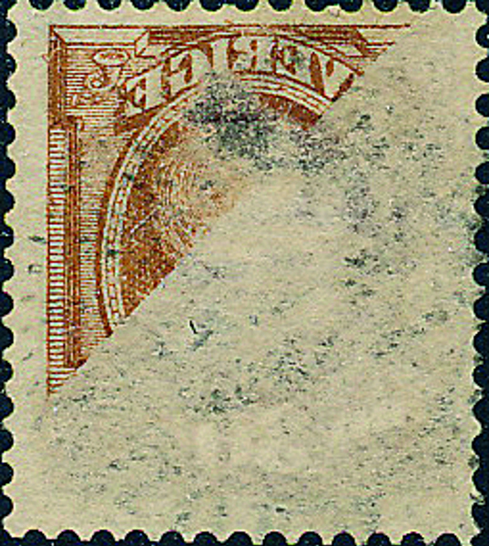 F58 v3  30 öre brun med diagonalt partiellt spegeltryck