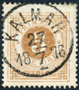 F17f 3 öre matt orangebrun t.14 KALMAR.27.7.1876. Praktexemplar