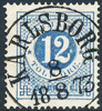 F21k 12 öre blå t.14 KARLSBORG 8.8.1873 Prakt