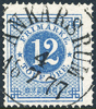 F21p 12 öre mattblå t.14 ANKARSRUM 4.7.1877