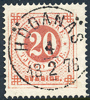 F22g 20 öre mattröd t.14 HÖGANÄS 4.2.1876
