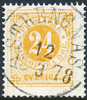 F24g 24 öre mattorange t.14 STRENGNÄS 12.3.1878. Praktexemplar