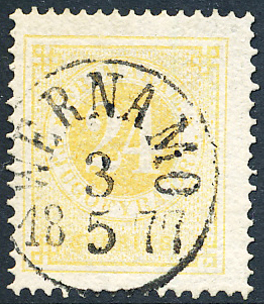 F24h 24 öre mattgul t.14 WERNAMO 3.5.1877 