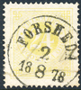 F24i 24 öre citrongul t.14 FORSHEDA 2.8.1878 