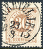 F25c 30 öre rödbrun t.14 NORRTELJE 23.3.1873 
