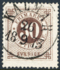 F25e1 30 öre brun t.14 KALMAR 26.9.1873  