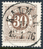 F25g 30 öre orangakt. brun t.14 KALMAR 15.1.1876