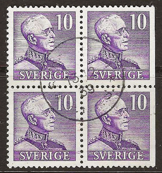 F273CB 4-block 10 öre Profil höger stora siffror stämplat