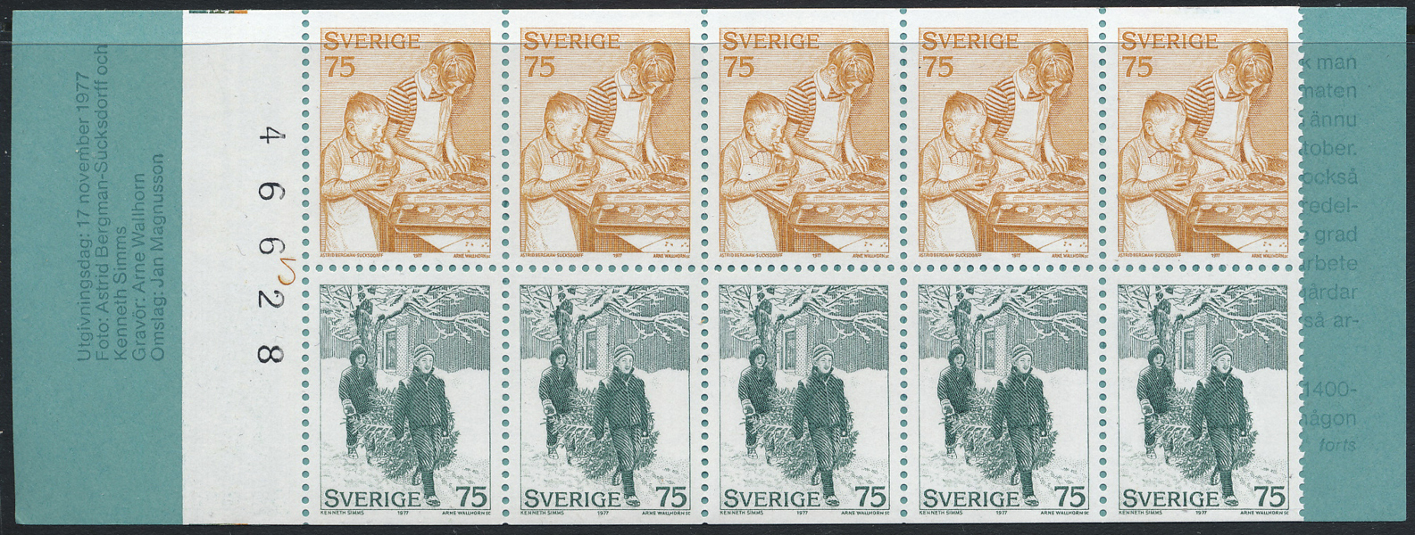 H303 10 x 75 öre Julförberedelser  TRIPPEL